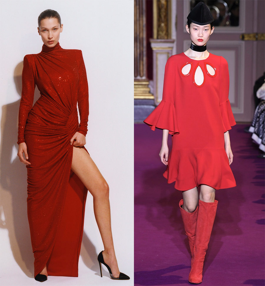 Accessoires de robe rouge