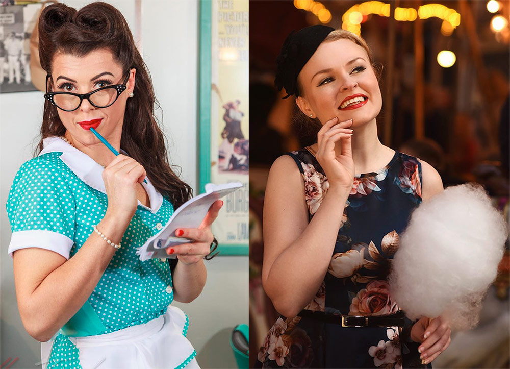 Style pin-up dans les vêtements et le maquillage