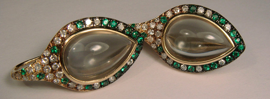 Boucles d'oreilles avec tsavorite