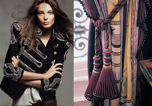 Nous décorons les vêtements et les intérieurs avec des garnitures