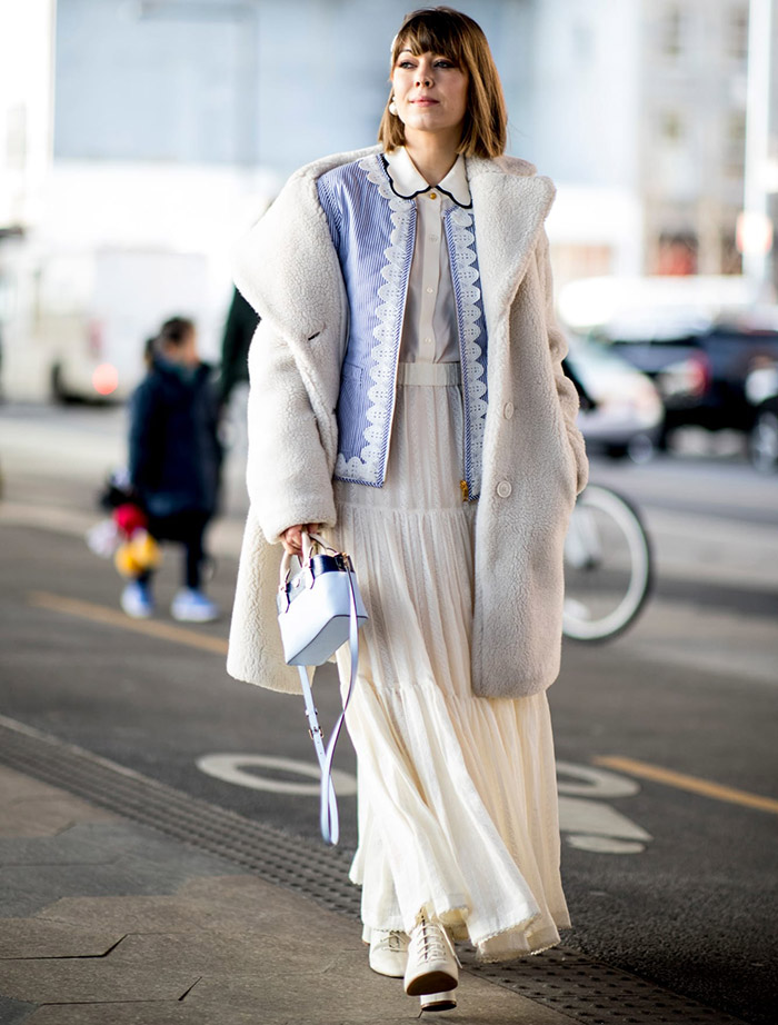 Manteau de fourrure femme blanc