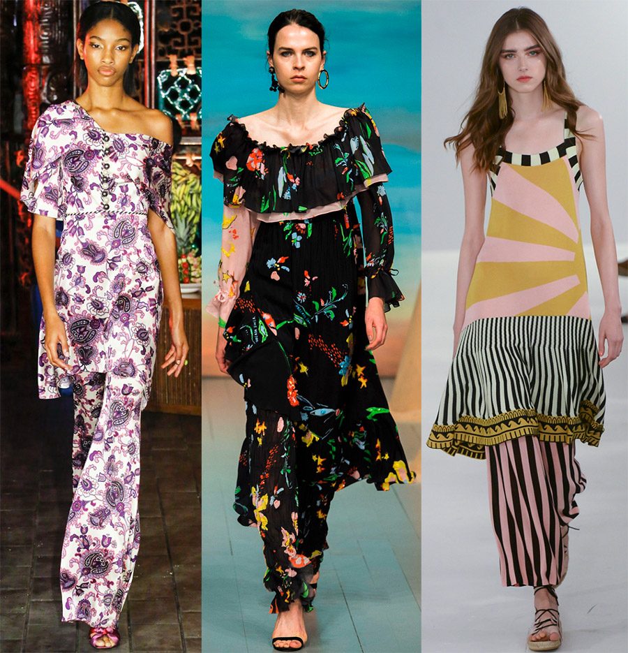 La combinaison d'une robe avec un pantalon