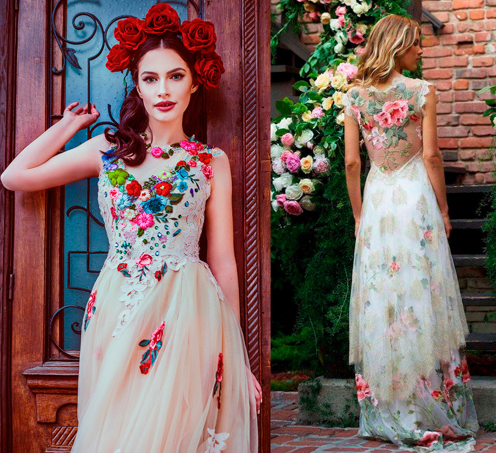 Robe de mariée avec broderie