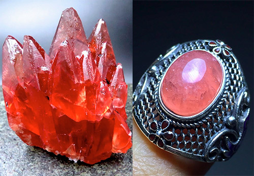 Pierre rhodochrosite - propriétés et signes du zodiaque