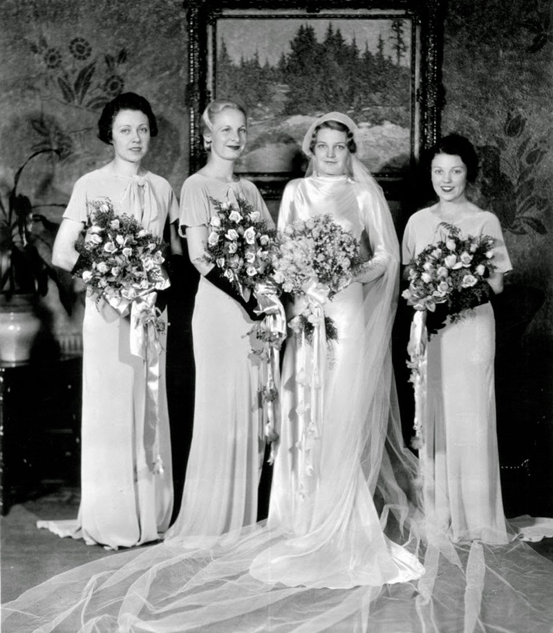 robes de demoiselle d'honneur des années 1930