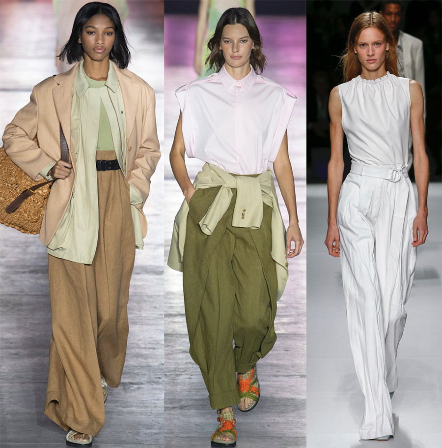 Pantalon large à la mode