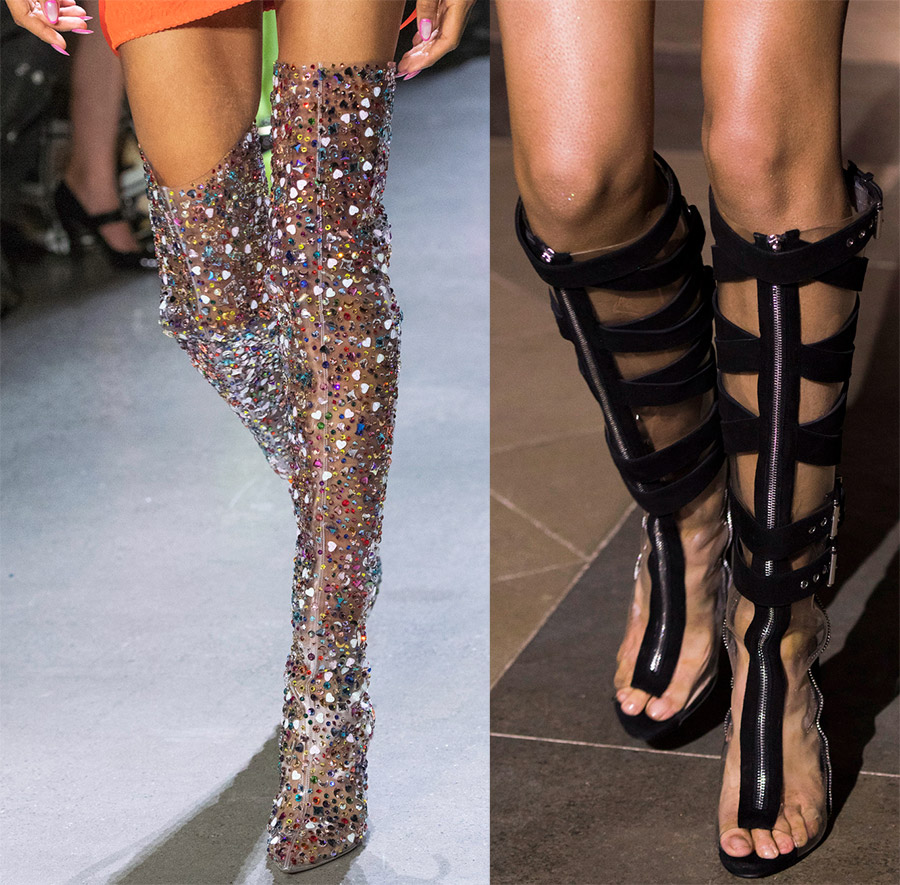 Bottes hautes transparentes