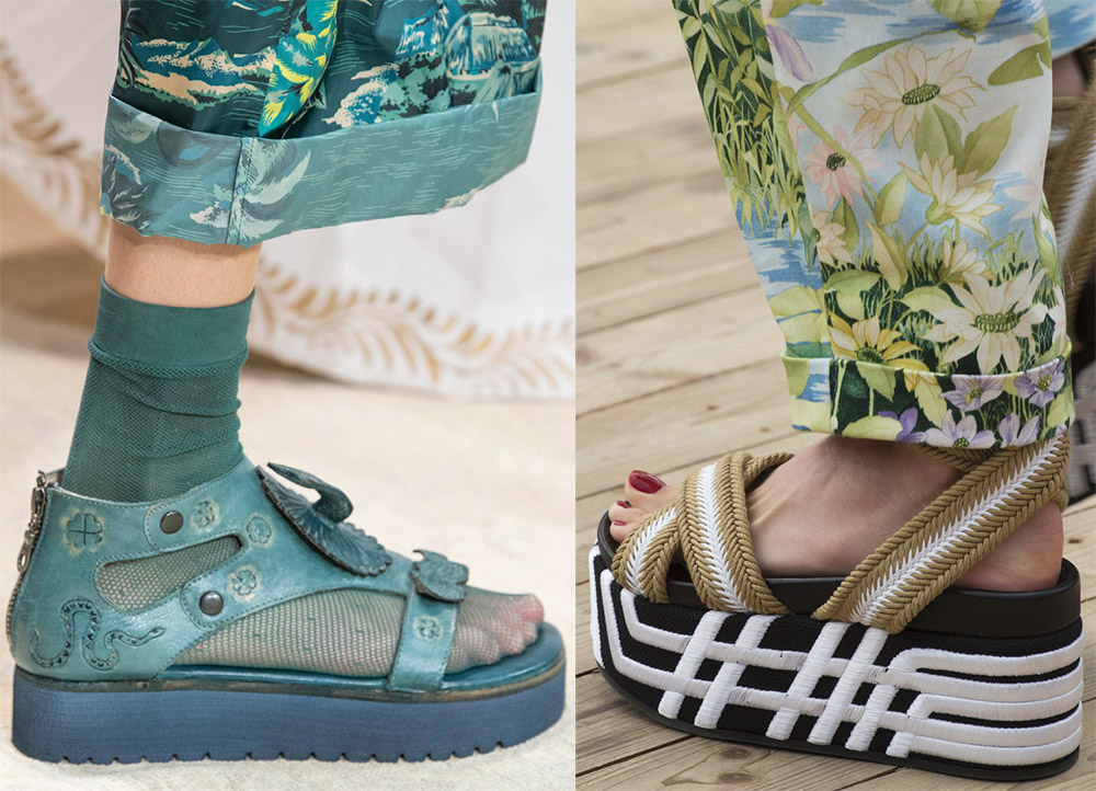 Chaussures à plateforme à la mode