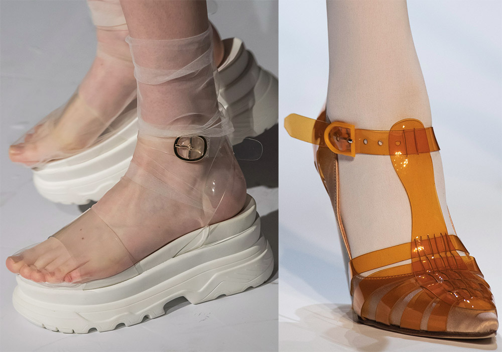 Chaussures transparentes pour femmes