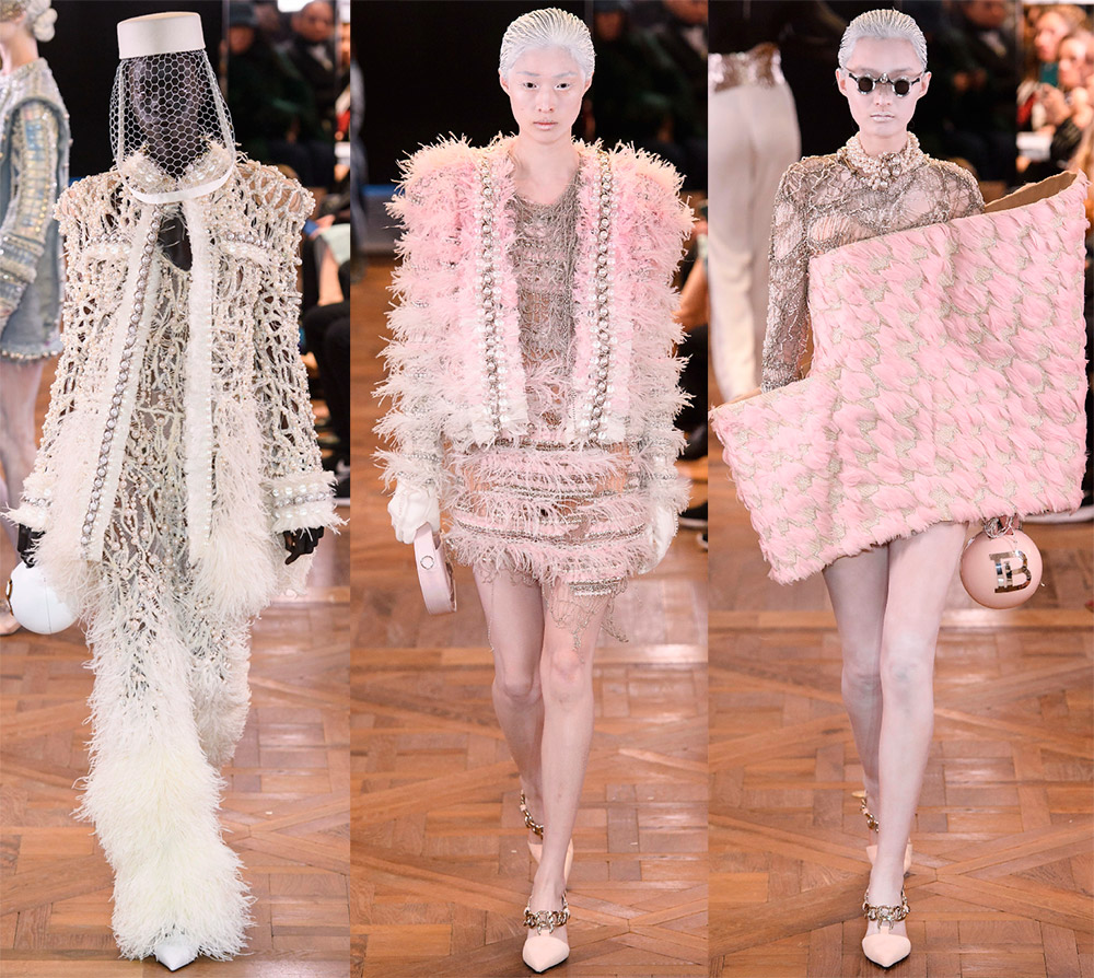 Looks de plumes par Balmain