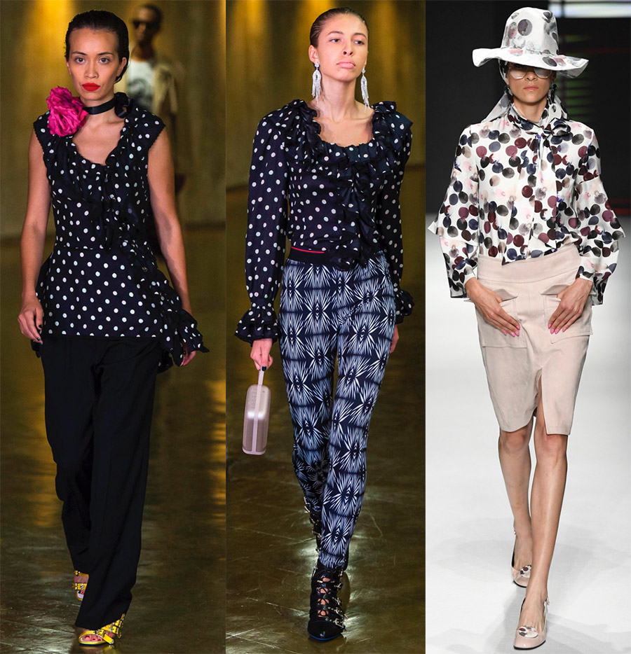 Vêtements de mode avec imprimé pois