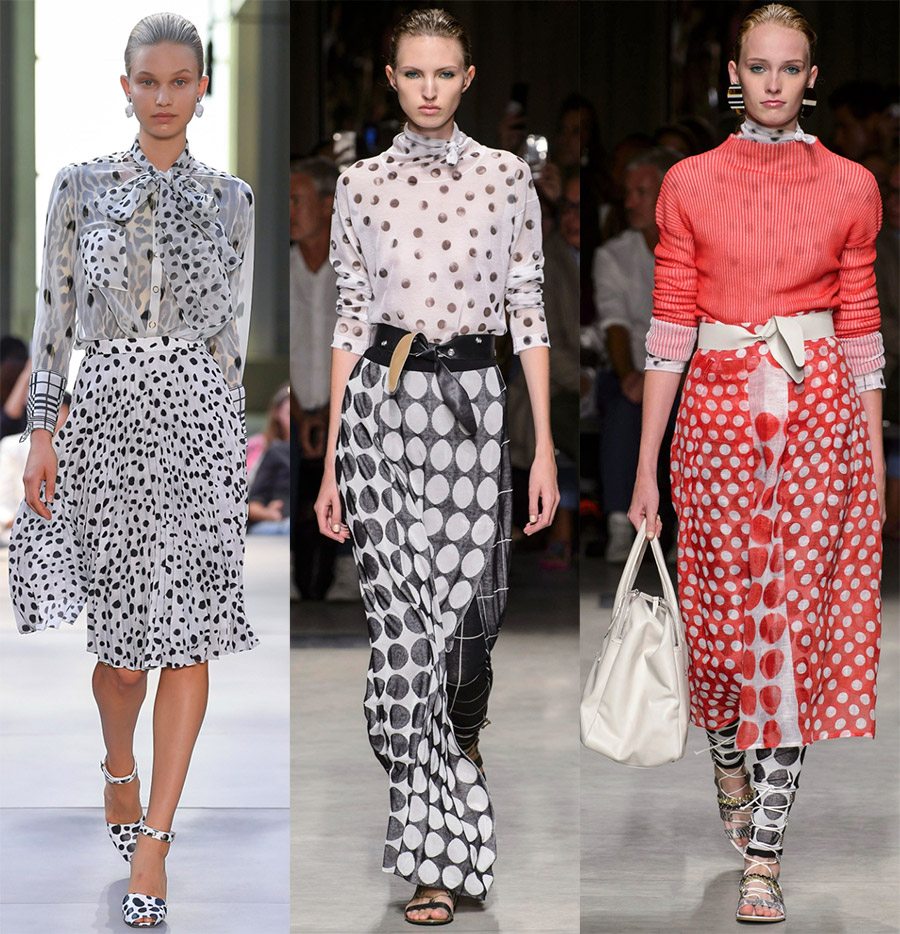 Vêtements de mode avec imprimé pois