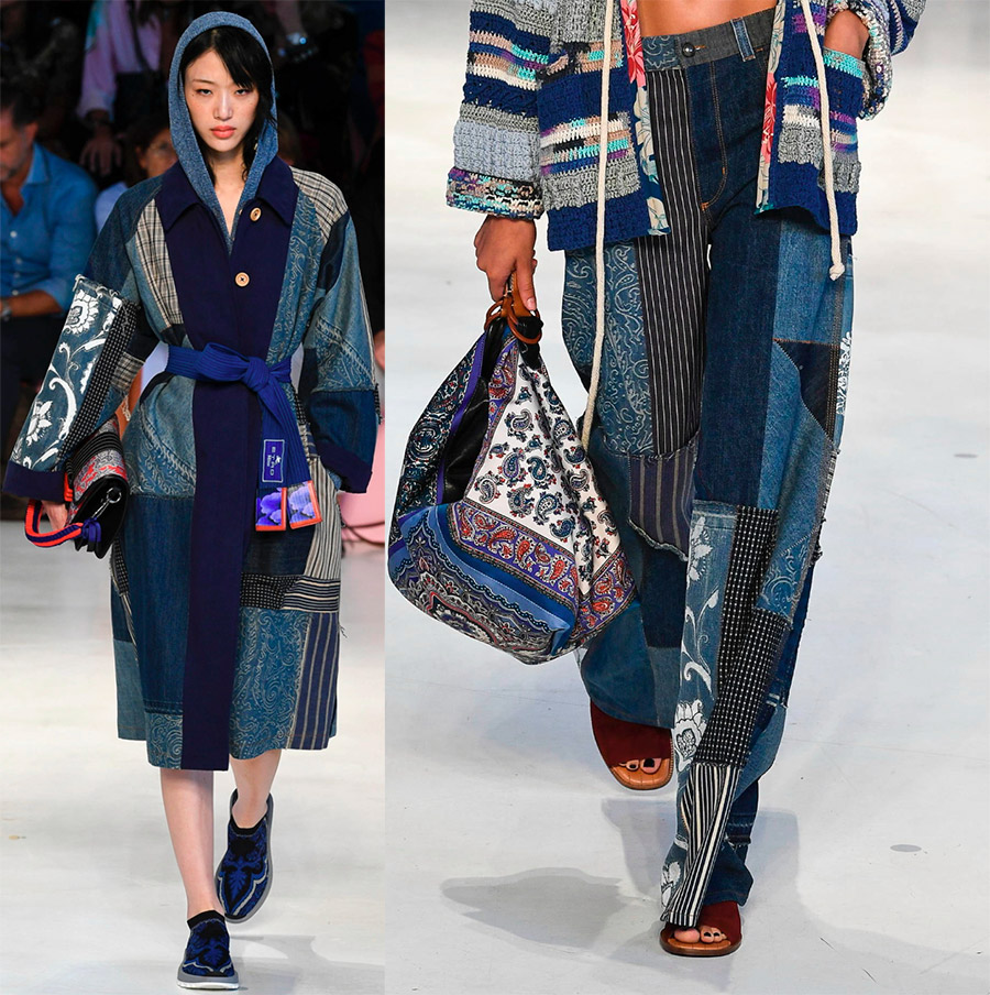 Patchwork en jean par Etro