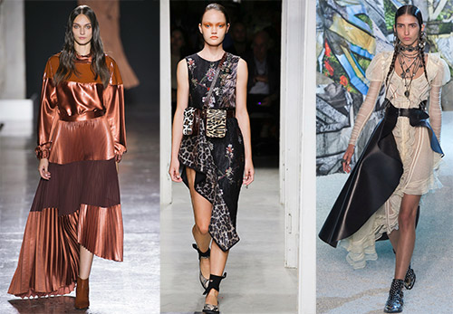 Belles robes asymétriques de marques de mode