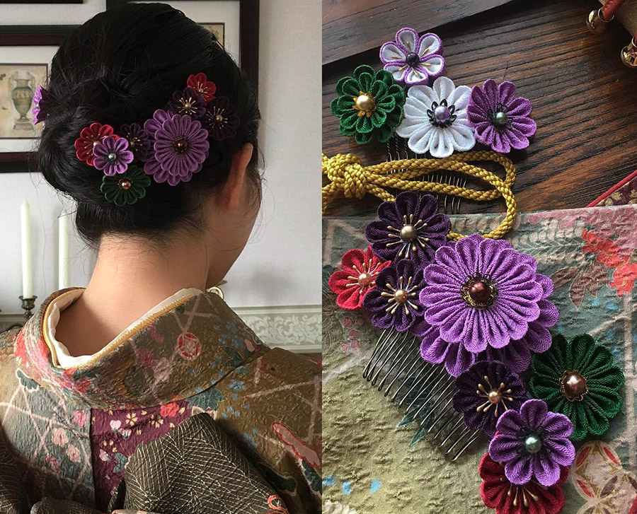 bijoux kanzashi japonais