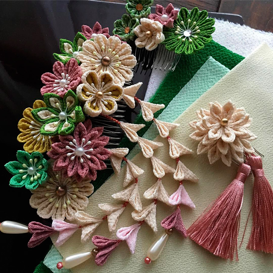 bijoux kanzashi japonais