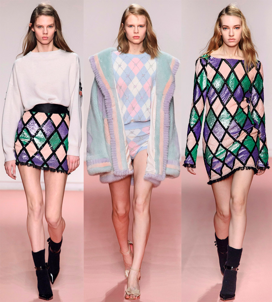 Looks à la mode avec des losanges