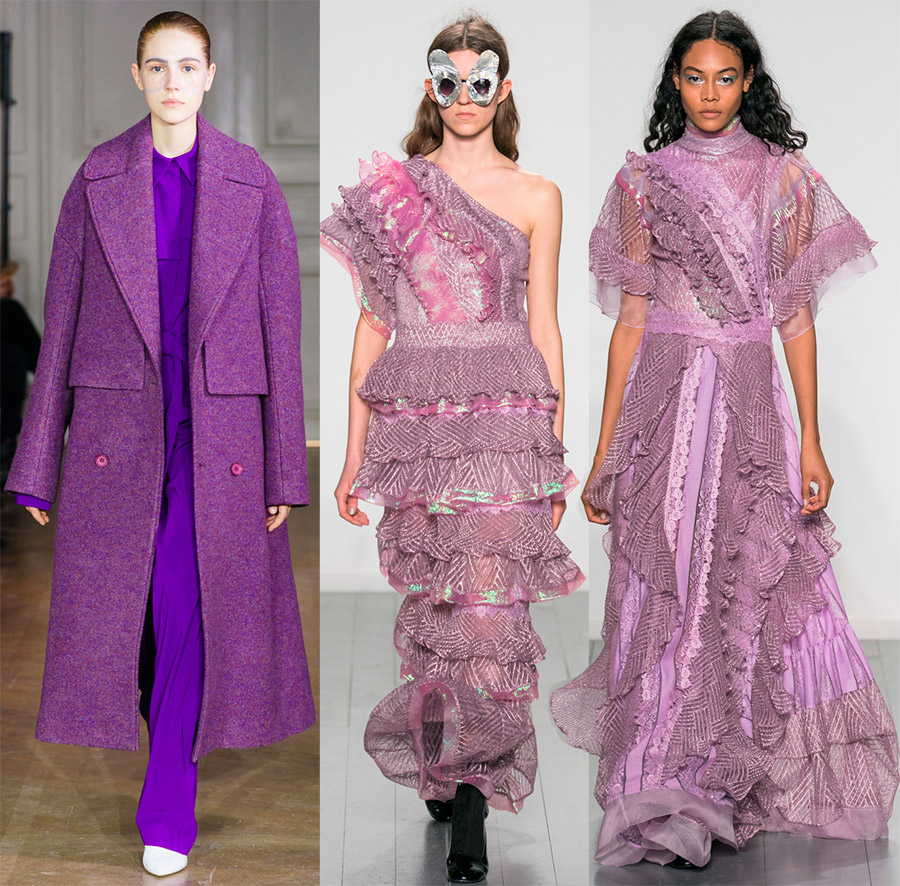 Nuances de violet dans les vêtements