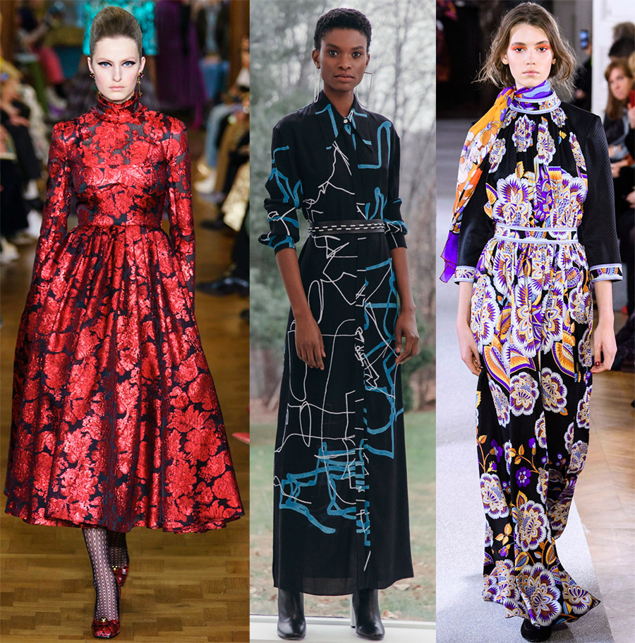 Impressions de mode sur les robes