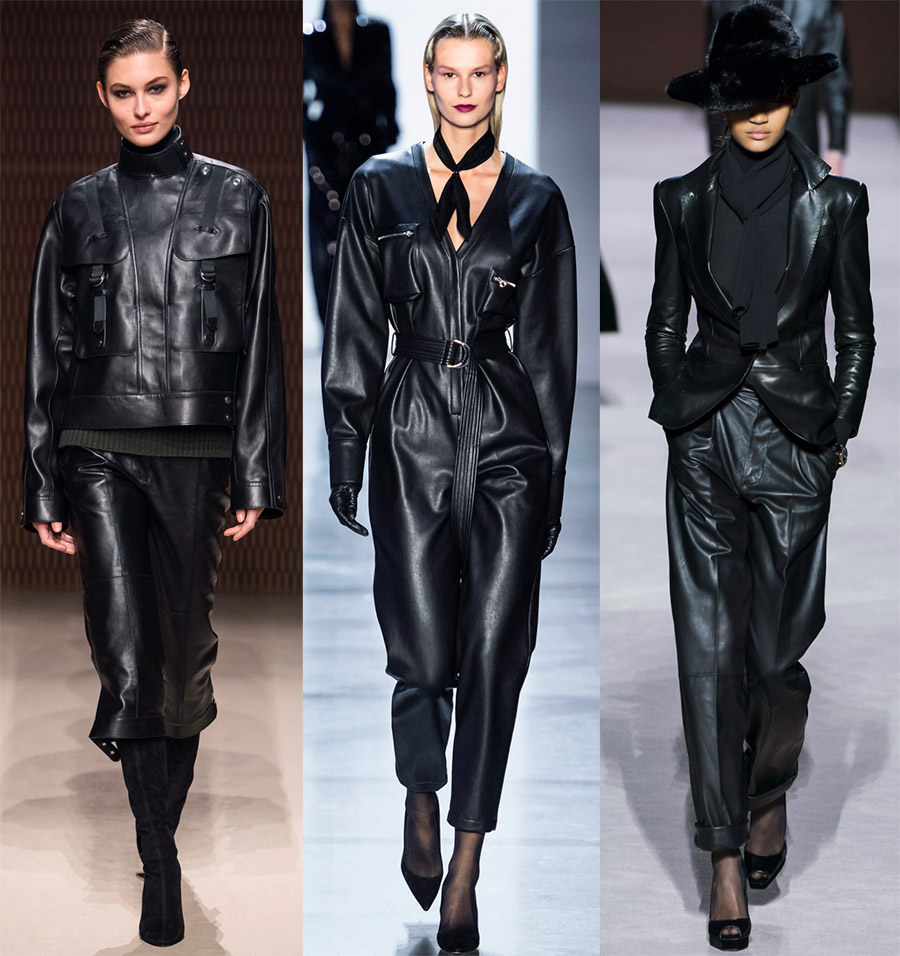 Vêtements en cuir pour femmes