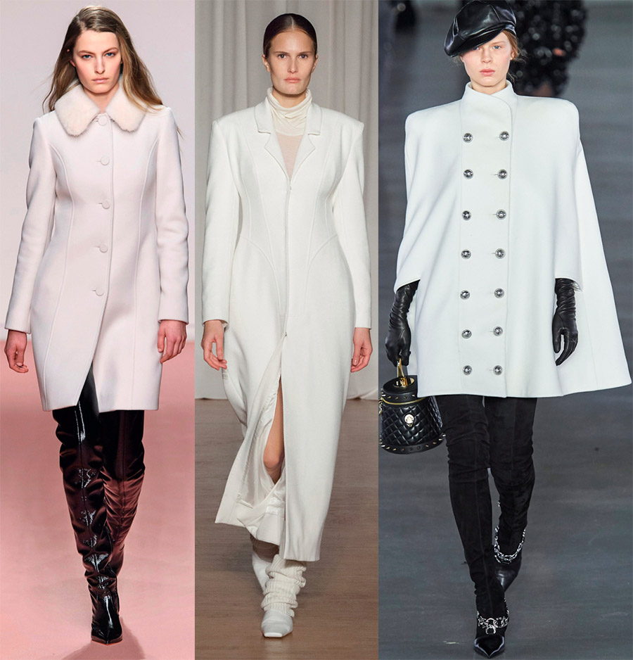 manteau blanc à la mode