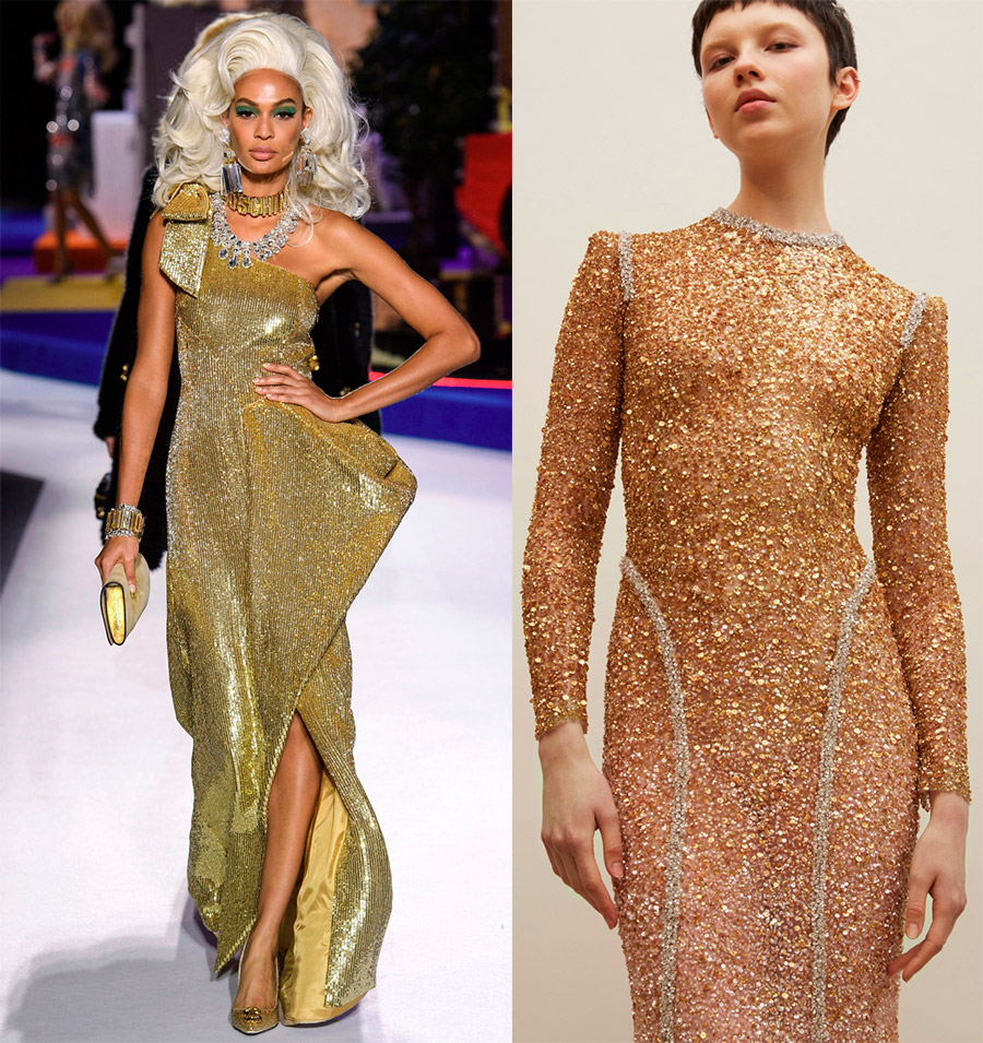 Robes de soirée en or