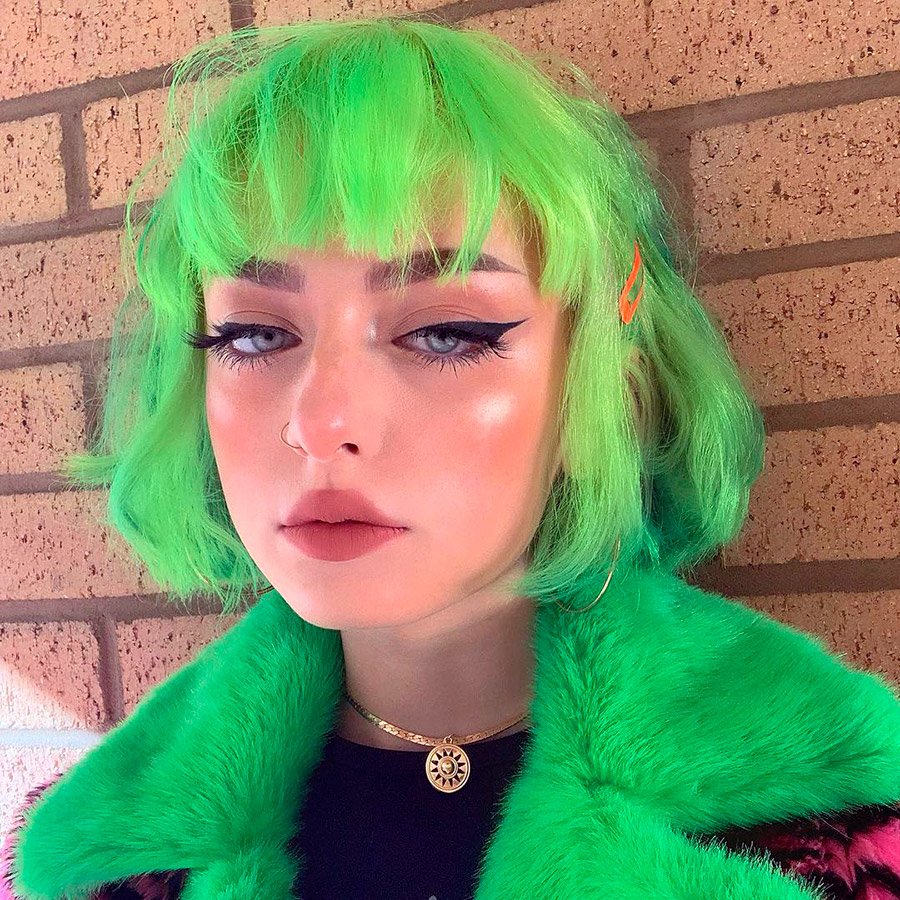 Coloration cheveux verts