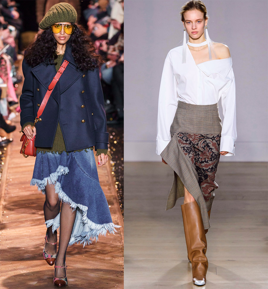 Jupes asymétriques pour filles