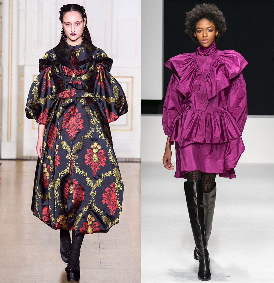 Robes à manches bouffantes