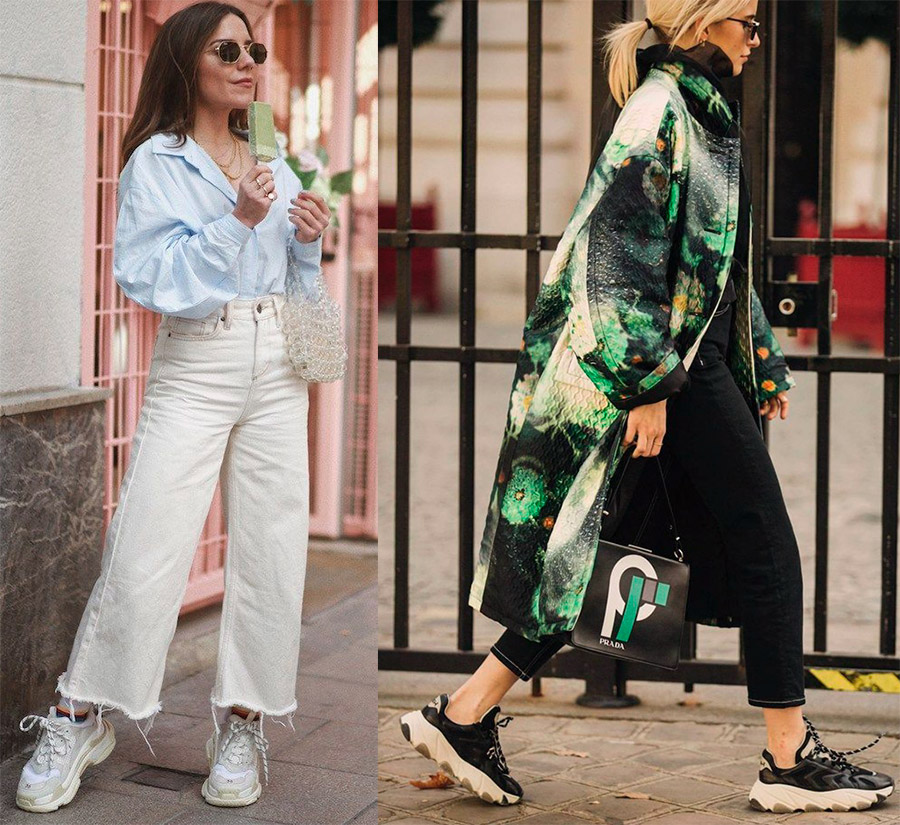 Des baskets avec un jean