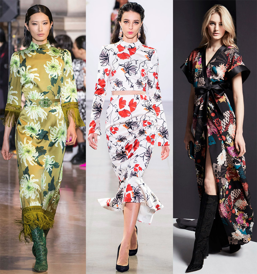 Imprimé fleuri sur les vêtements