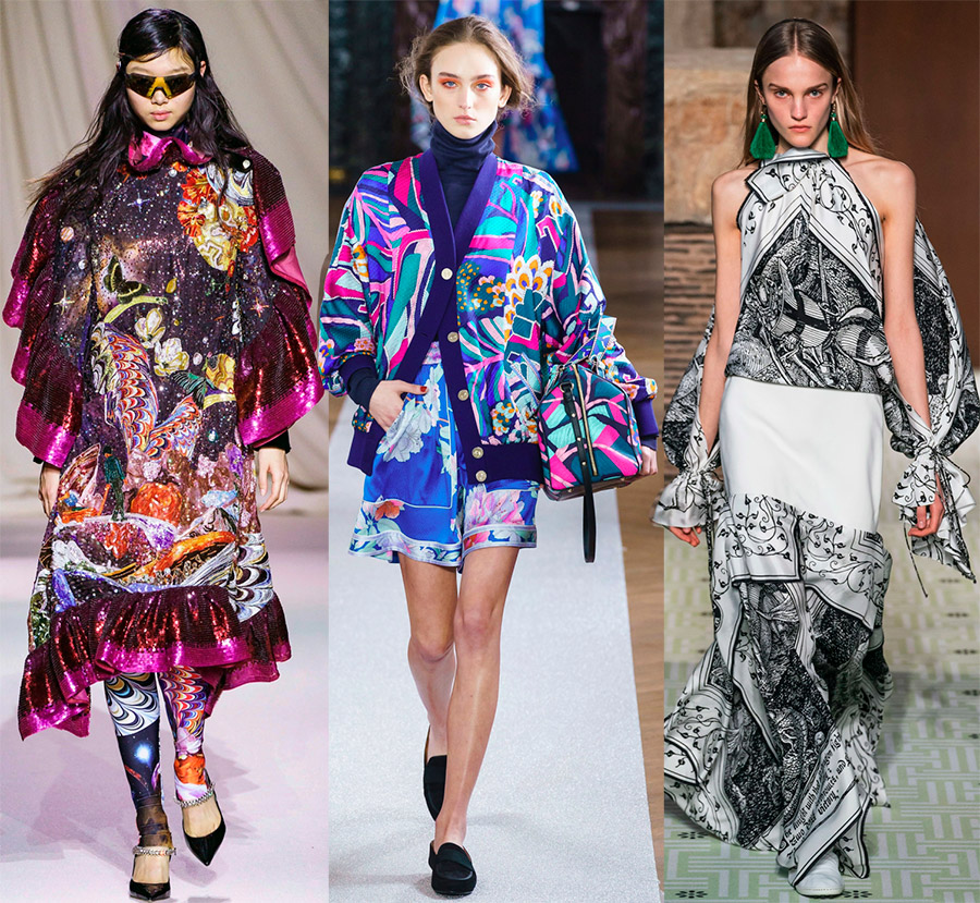 Impressions abstraites sur tissu