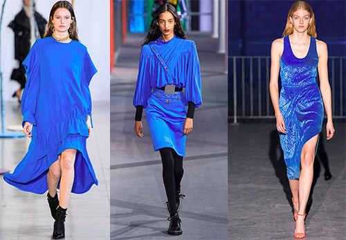 Couleur bleue dans les vêtements - images élégantes et à la mode