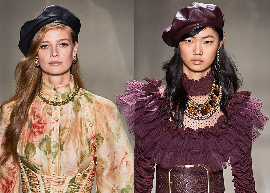 Bérets en cuir pour femmes