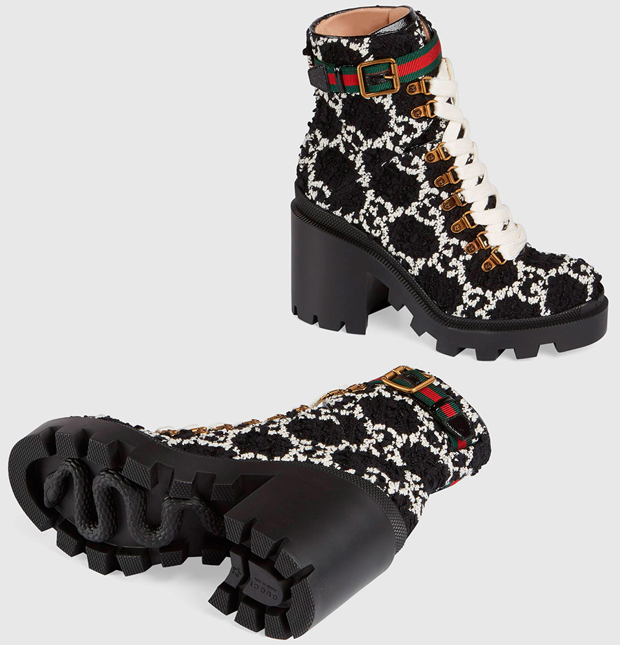 Belles bottines en tweed