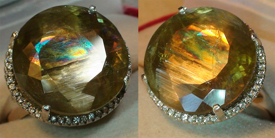 La Sultanite change de couleur