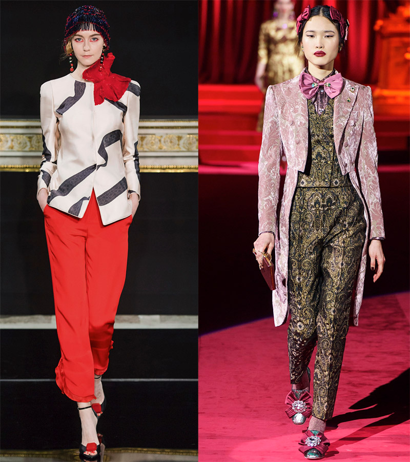 Costumes pantalons à la mode