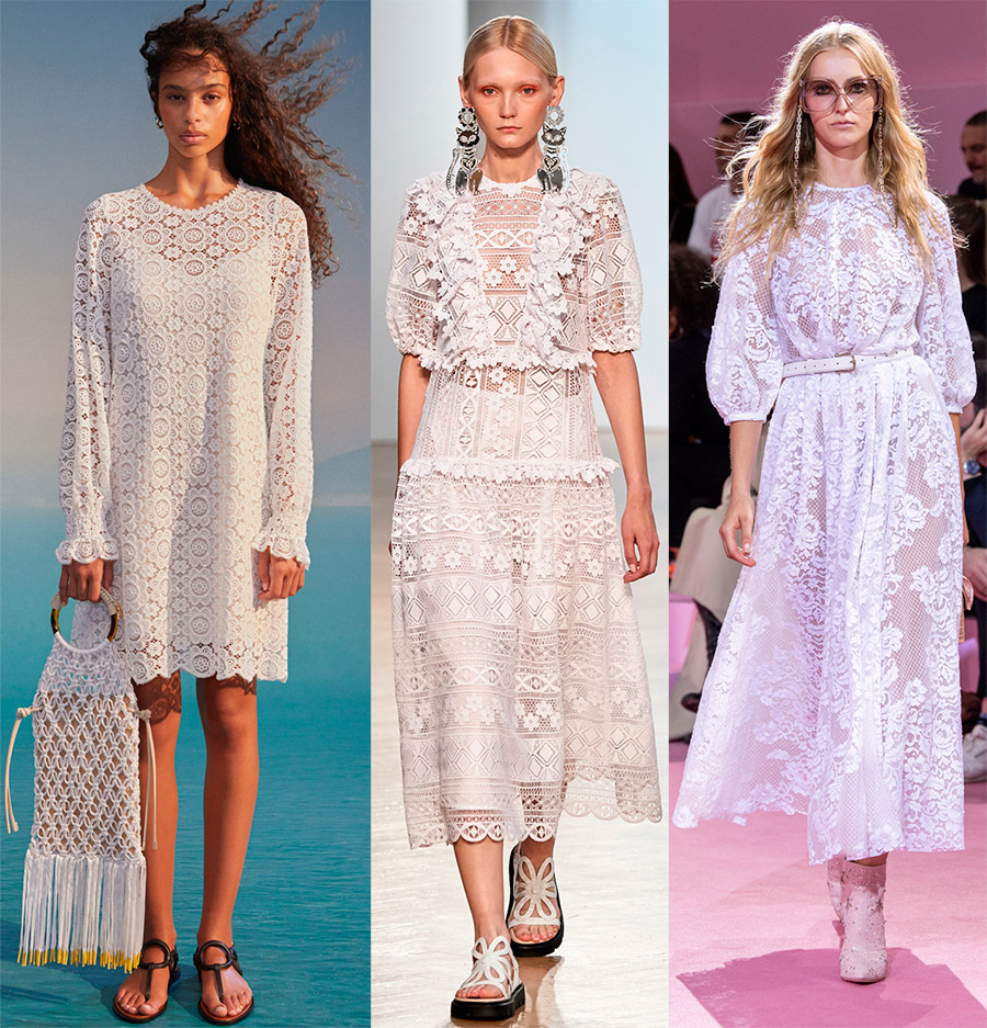 Robe blanche en dentelle