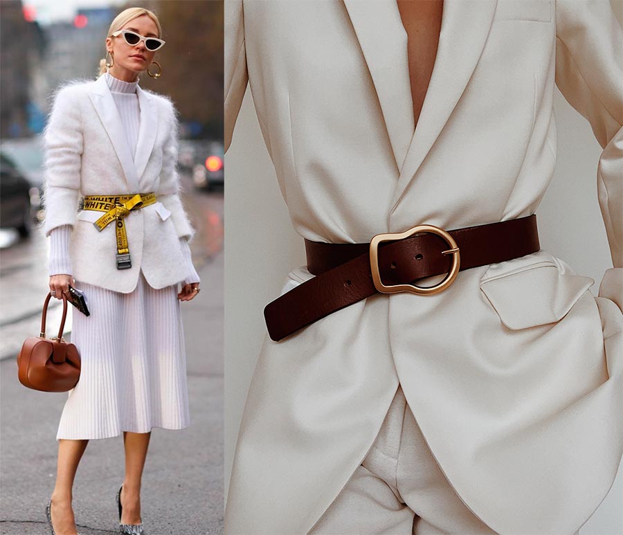 Ceinture dans la garde-robe des femmes