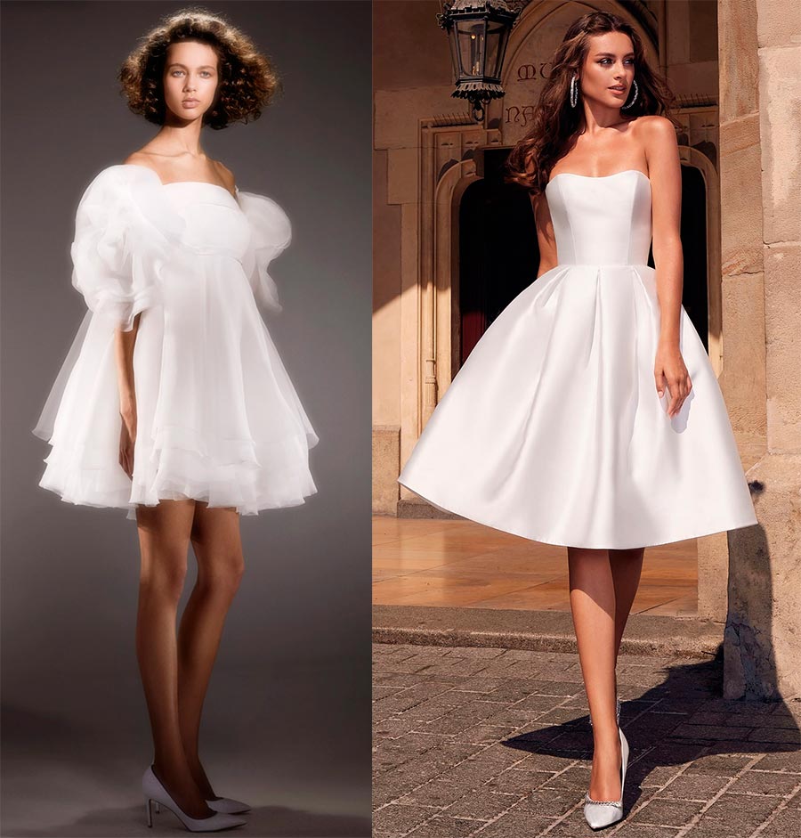 Robe de mariée courte