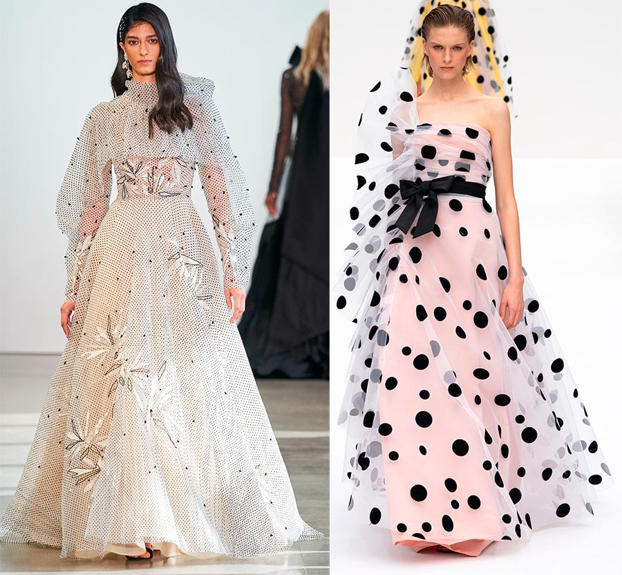 Robes de soirée à pois