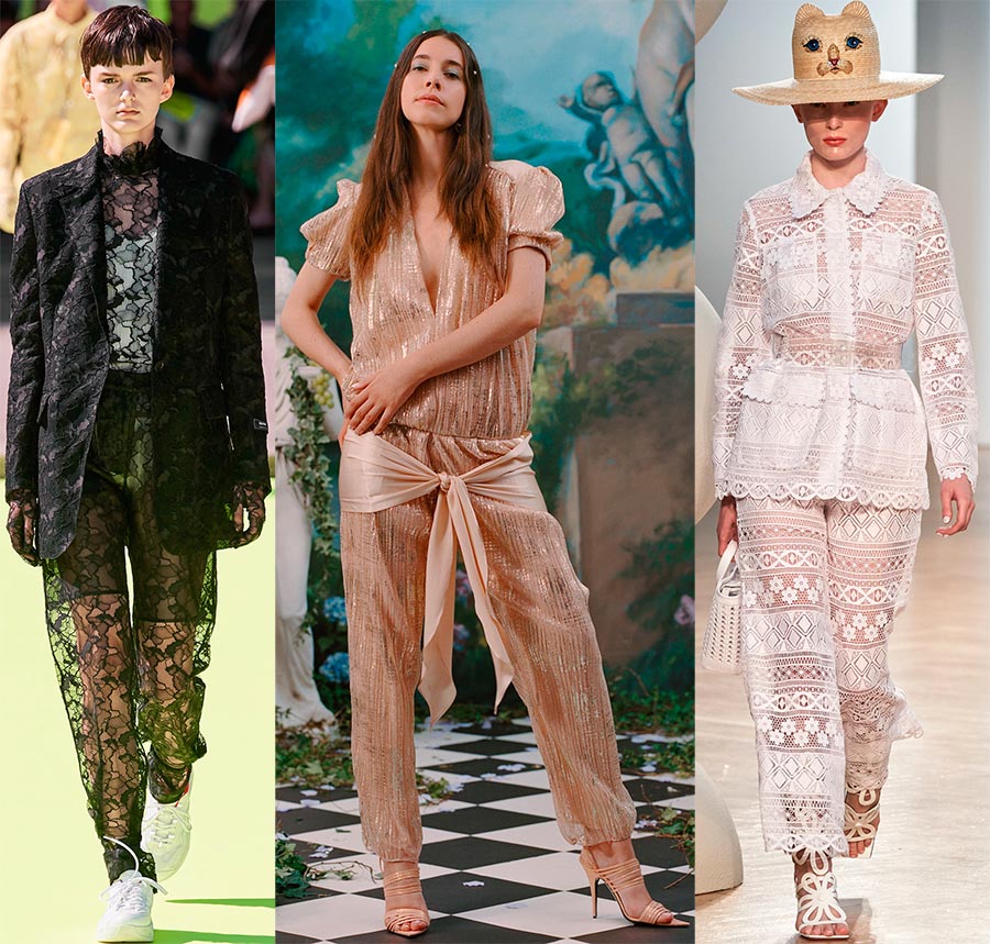 Pantalon mode avec transparence