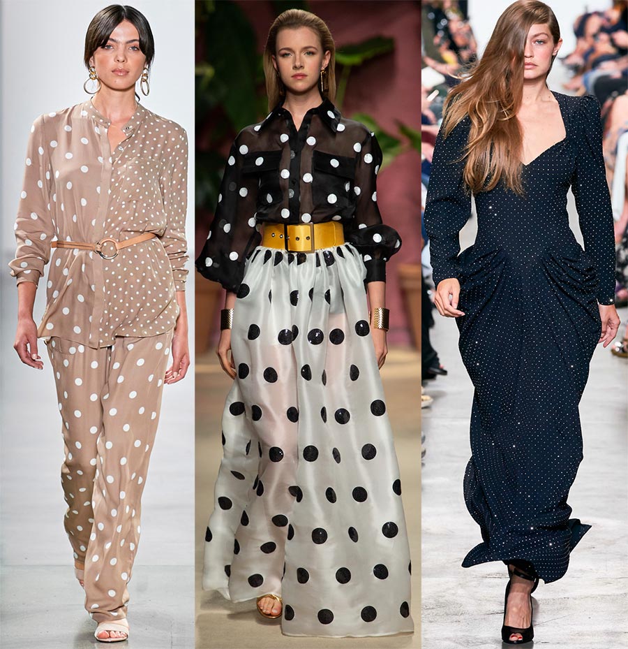 Imprimé à pois dans les vêtements