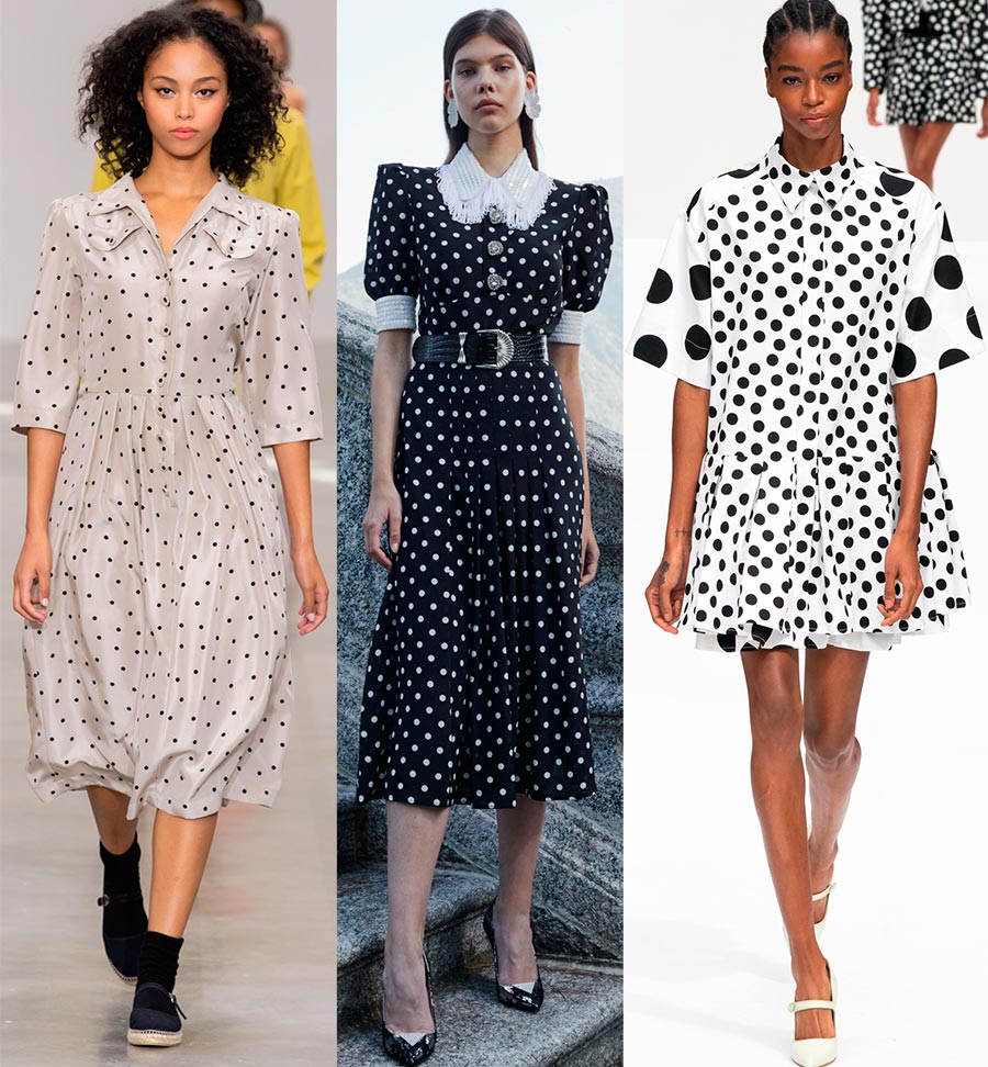 Imprimé à pois dans les vêtements