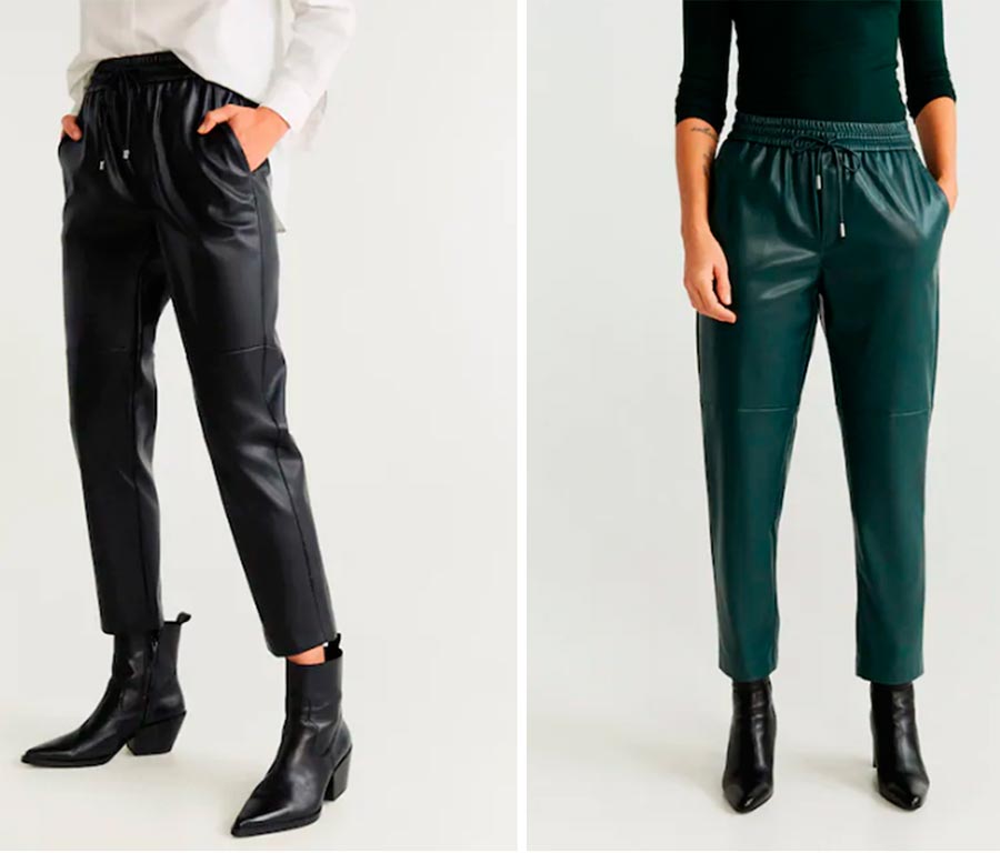 Pantalon à la mode en éco-cuir