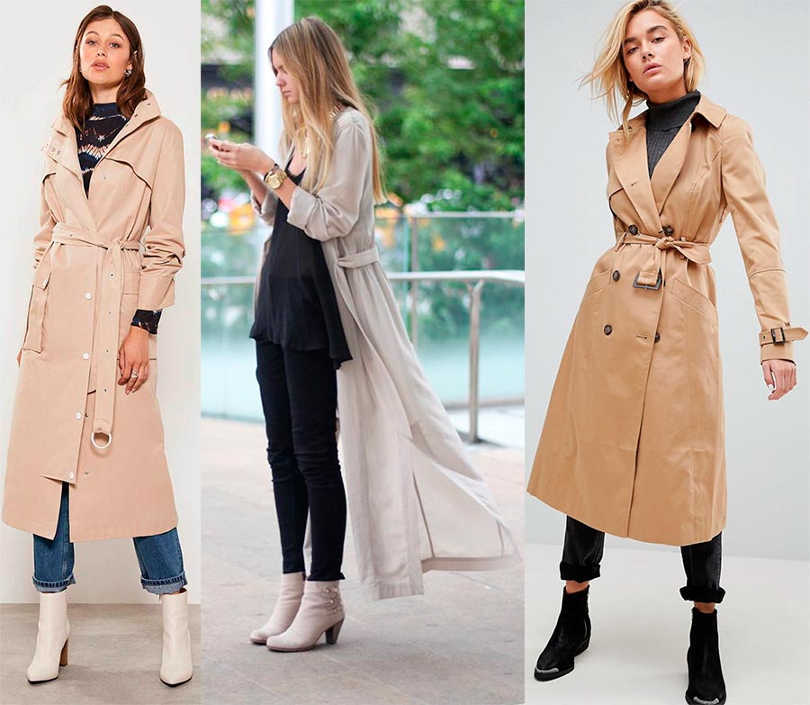 Trench long femme