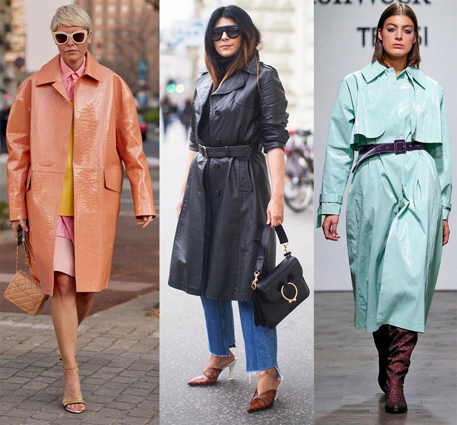 Trench en cuir pour fille