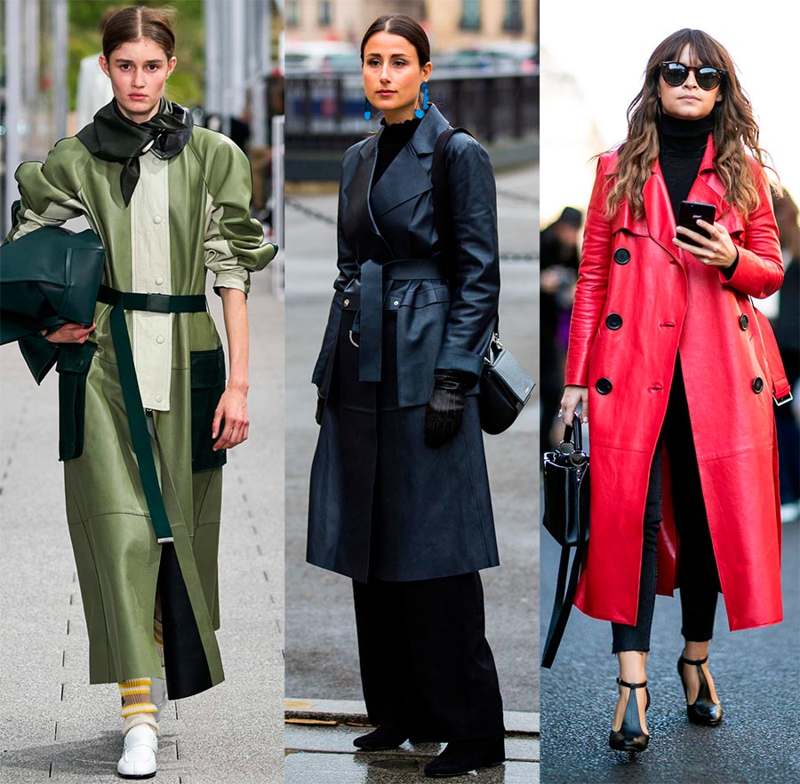 Trench en cuir pour fille