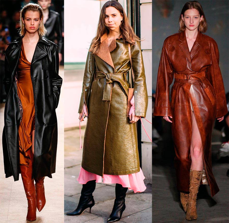 Trench en cuir pour fille