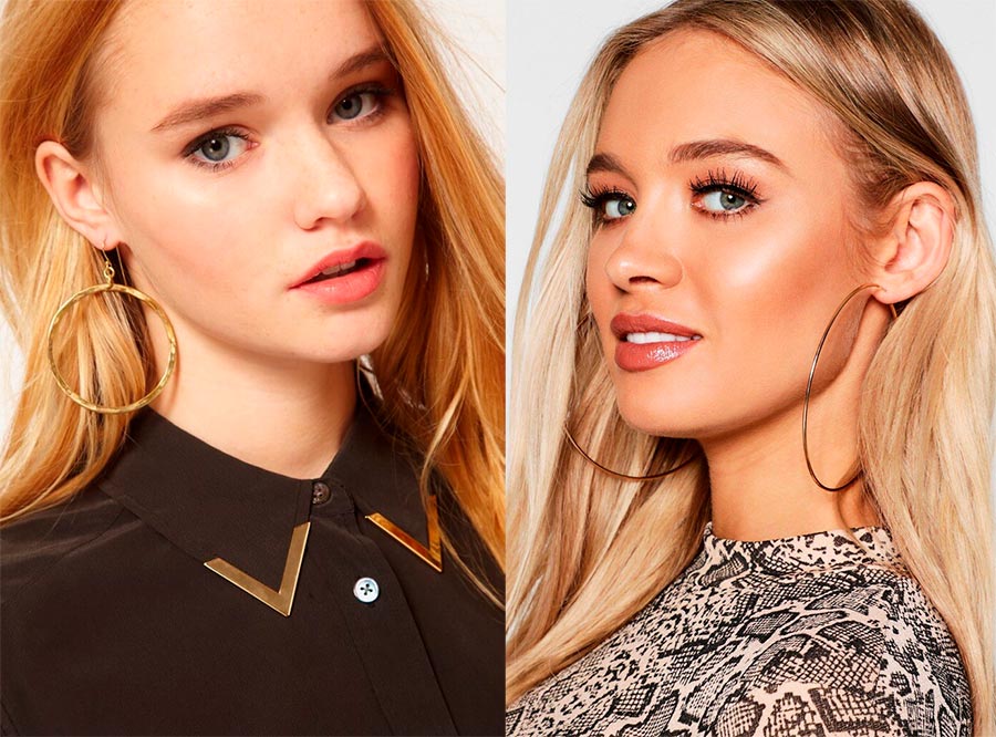 Boucles d'oreilles grandes créoles